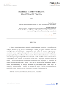 mulheres mastectomizadas: fronteiras do trauma