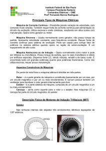 Principais Tipos de Máquinas Elétricas Descrição Física de