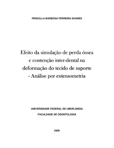 Efeito da sim u lação de sim u lação de sim u lação dep erd a ó ssea