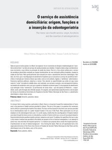 o serviço de assistência domiciliária: origem, funções e a inserção
