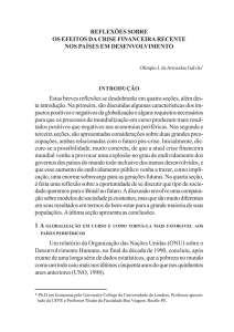 REFLEXÕES SOBRE OS EFEITOS DA CRISE FINANCEIRA