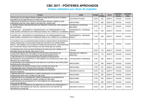 CBC 2017 - PÔSTERES APROVADOS