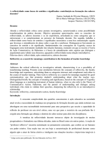 A reflexividade como busca de sentidos e significados: contribuição