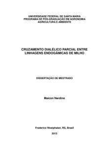 cruzamento dialélico parcial entre linhagens - Início