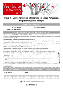 Redação, Língua Portuguesa, Literatura e Língua - PAS-UEM