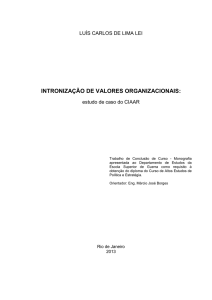 LEI, Luís Carlos de Lima. Intronização de valores