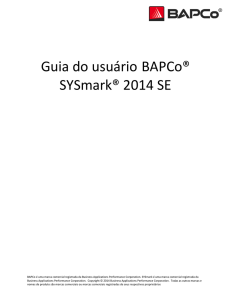 Guia do usuário BAPCo® SYSmark® 2014 SE