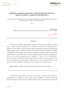 espiritualidade, religião e percepção de doença