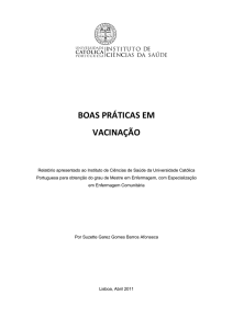 BOAS PRÁTICAS EM VACINAÇÃO