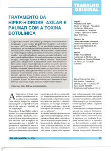 TRATAMENTO DA HIPER-HIDROSE` AXILAR E PALMAR COM A