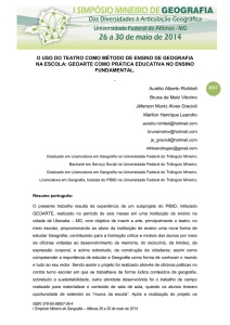 o uso do teatro como método de ensino de geografia na - Unifal-MG