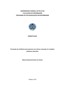 Promoção da resiliência para pessoas com câncer avançado em