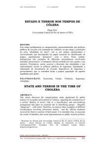Estado e terror nos tempos de cólera