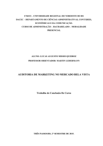 AUDITORIA DE MARKETING NO MERCADO BELA VISTA