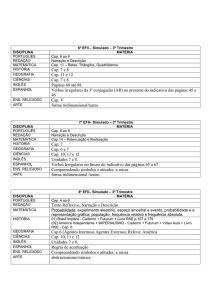 Cap. 7 e 8 Cap. 11 e 12 Cap. 7 e 8 Páginas 60 até 88. Verbos