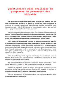 Questionário para avaliação de programas de prevenção