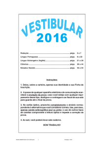 Vestibular de Verão 1º Sem 2016