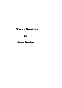 Sobre a gramática da Língua Armênia