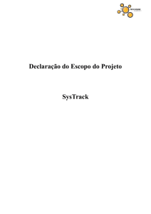 Declaração do Escopo do Projeto SysTrack