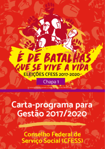 Carta-programa para Gestão 2017/2020 - cress-mg