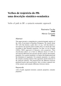 Verbos de Trajetória do PB - Breves