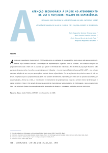 atenção secundária à saúde no atendimento de dst e hiv/aids: relato