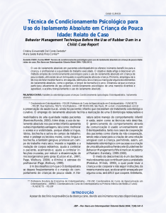 Técnica de Condicionamento Psicológico para Uso do