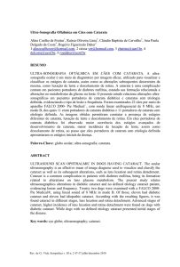Ultra-Sonografia Oftálmica em Cães com Catarata