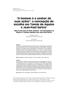 “O homem é o senhor de suas ações”: a concepção de escolha em