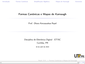 Formas Canônicas e Mapas de Karnaugh