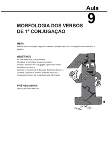 morfologia dos verbos de 1ª conjugação