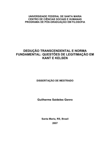 dedução transcendental e norma fundamental