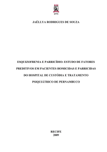 jaéllya rodrigues de souza esquizofrenia e parricídio: estudo de