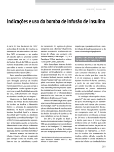 Indicações e uso da bomba de infusão de insulina