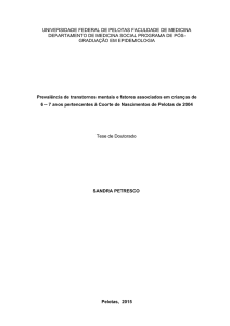 universidade federal de pelotas faculdade de - epidemio