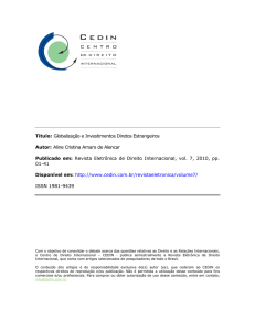 Globalização e Investimentos Estrangeiros