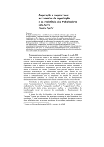 Cooperação e cooperativas: instrumentos de organização - PUC-SP
