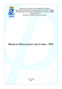 Projeto Pedagógico do Curso de Filosofia