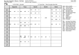 Segunda Terça Quarta Quinta Sexta - Escola Secundária / 3 Camilo