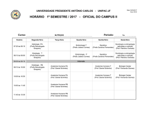 HORÁRIO 1º SEMESTRE / 2017 - OFICIAL DO CAMPUS II