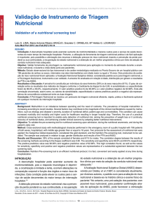 Validação de Instrumento de Triagem Nutricional