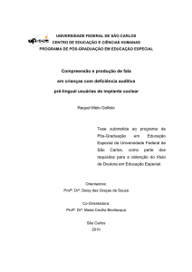 Compreensão e produção de fala em crianças com deficiência