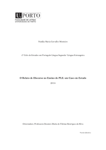 O Relato de Discurso no Ensino do PLE: um Caso em Estudo 2014