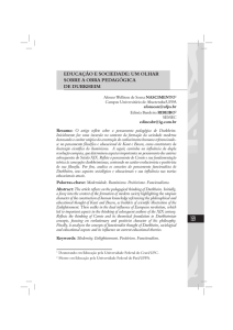 EDUCAÇÃO E SOCIEDADE: UM OLHAR SOBRE A OBRA