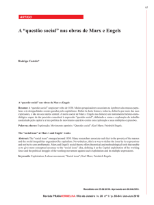 A “questão social” nas obras de Marx e Engels