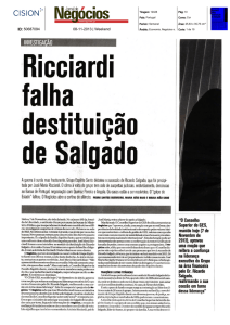 Ricciardi falha destituição de Salgado