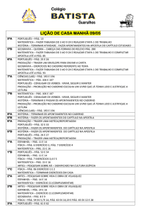 Lição de Casa - Colégio Batista de Guarulhos