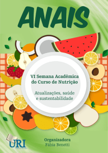 VI Semana Acadêmica do Curso de Nutrição Atualizações - Uri-FW