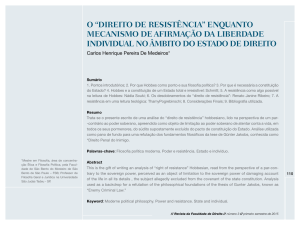 direito de resistência - Universidade São Judas Tadeu