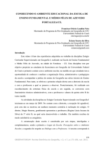 Relatório de Prática de Ensino em Geografia II